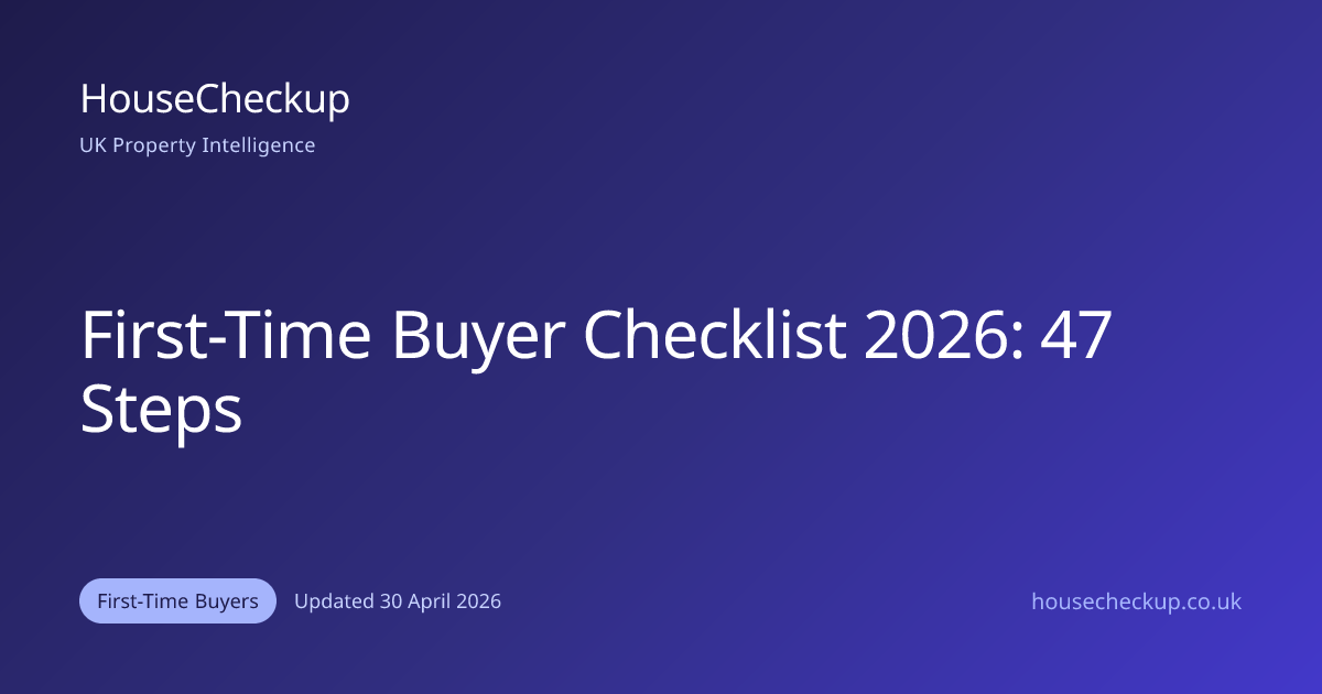 First-Time Buyer Checklist 2026: 47 Steps | HouseCheckup